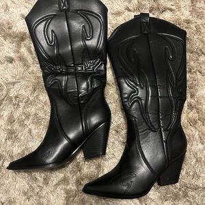 Black Western-Style Women's Boots